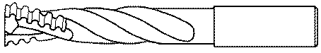 Nousullinen rouhinta/sileä jyrsin Z=2 CNC-terä